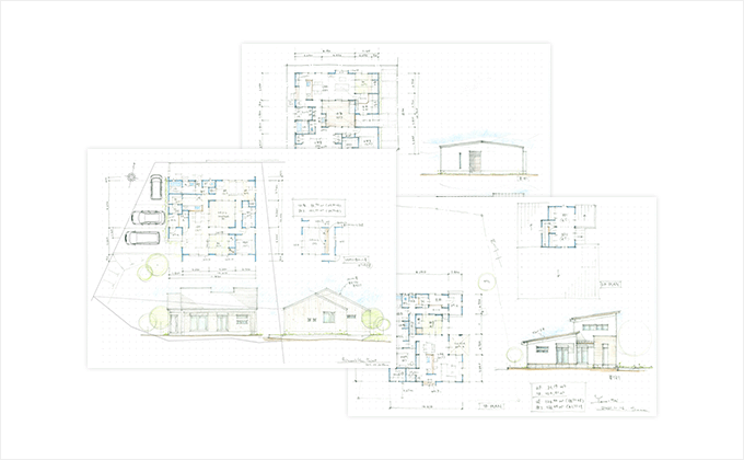デザインコンセプトをもとにプランに落とし込む