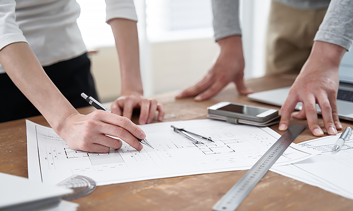 土地と空間を最大限に活用する設計を行います。